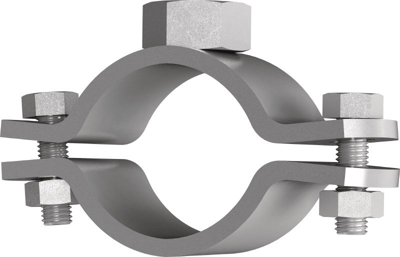 MFP-PC Fixed point pipe clamps Galvanised fixed point pipe clamp for maximum performance in heavy-duty piping applications